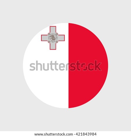 Malta national flag Royalty-Free Stock Photo #421843984
