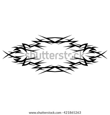 Tattoo tribal lower back vector design. Simple logo. Individual designer isolated element for decorating the body of women and girls waist, back and stomach and other body parts. Abstract illustration