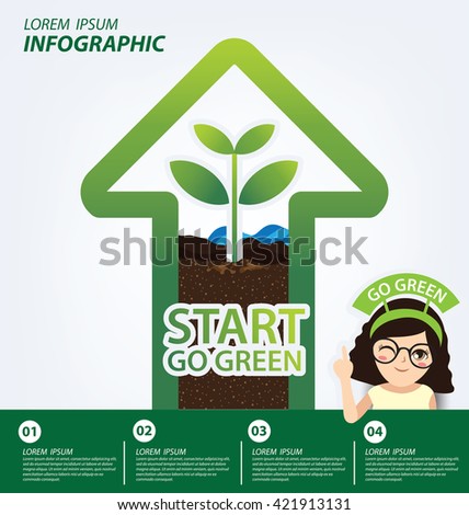 Infographic template. Ecology concept. save world vector illustration.