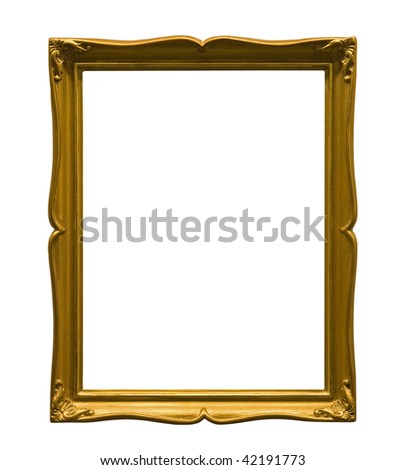 Antique picture frame with clipping path Royalty-Free Stock Photo #42191773