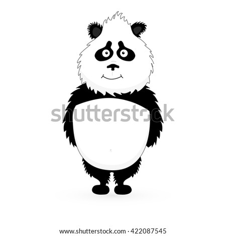 Vector Illustrative of Panda. Cute Panda Cartoon