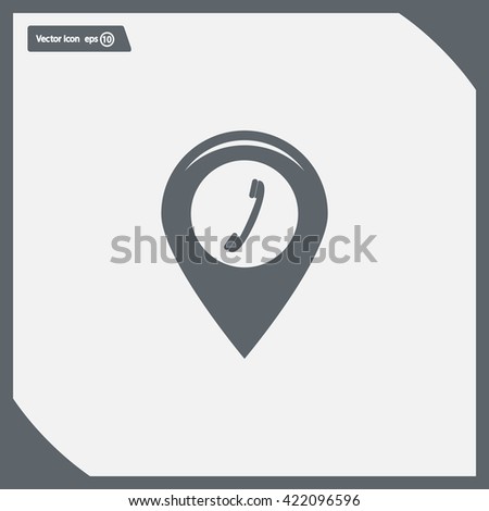 pointer with the phone web icon. vector design