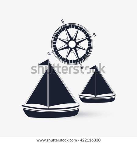 Sea lifestyle icon. nautical design. Flat illustration