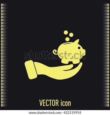 Vector icon saving, piggy bank