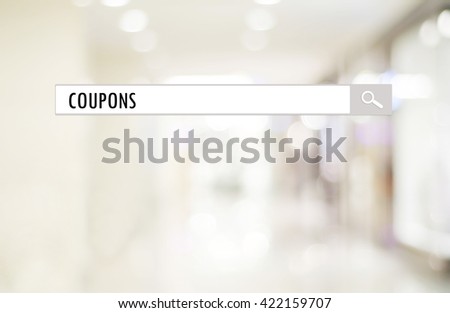 Coupons search banner, digital marketing, business and technology
