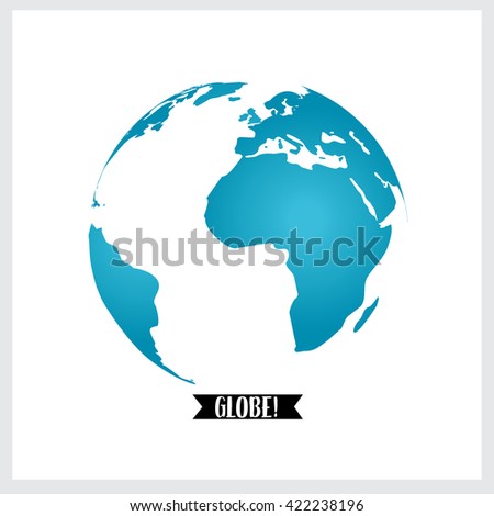World globe, vector illustration.