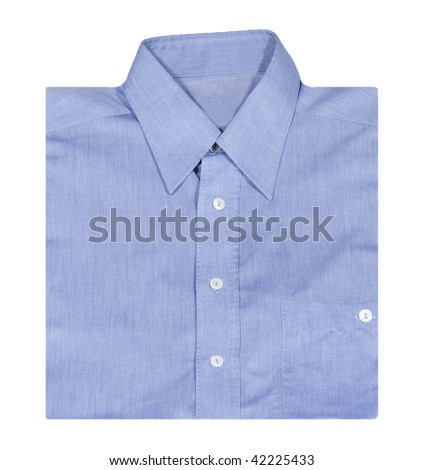 Blue Shirt isolated on the white background