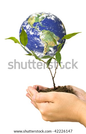 Protect the environment. Globe image courtesy of NASA - Visible Earth