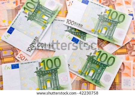 Euro banknotes background