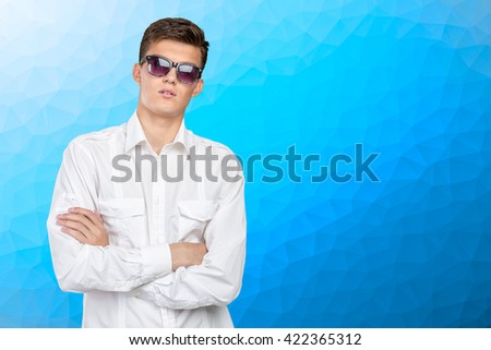 Young model wearing sunglasses