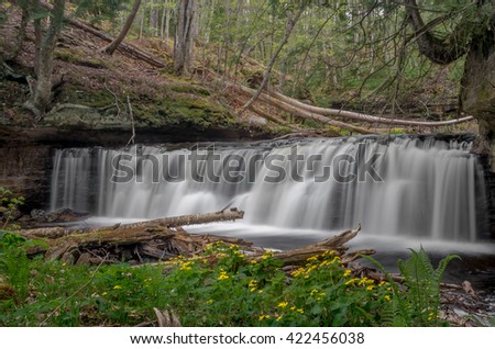 Springtime at Mosquito Falls in the Pictured Rocks National Lakeshore.