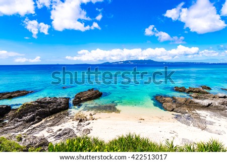 Coast, shore, landscape, seascape. Okinawa, Japan, Asia.