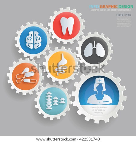 Medical,healthy care concept design on clean background,vector