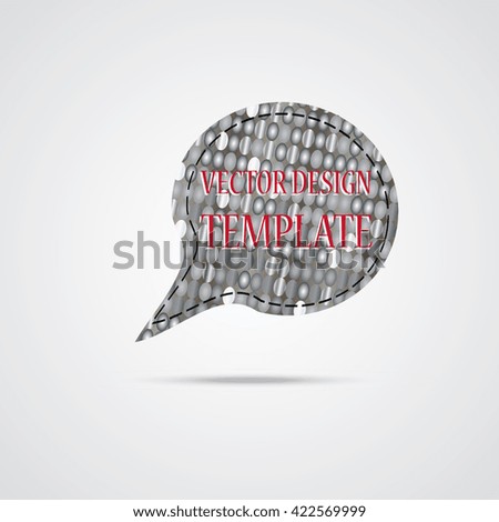Modern Glossy Bubble Speech.Vector Illustration. Abstract Chatting Icon.