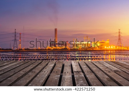Power plant with twilight at Map Ta Phut industrial estate, Rayong, Thailand
