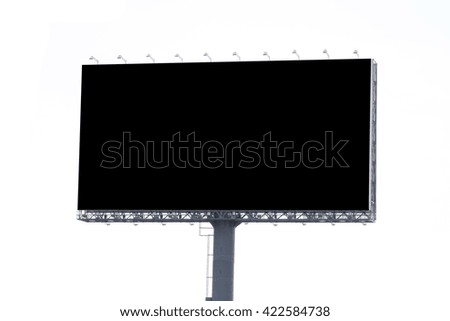 Blank billboard on white background for your advertisement