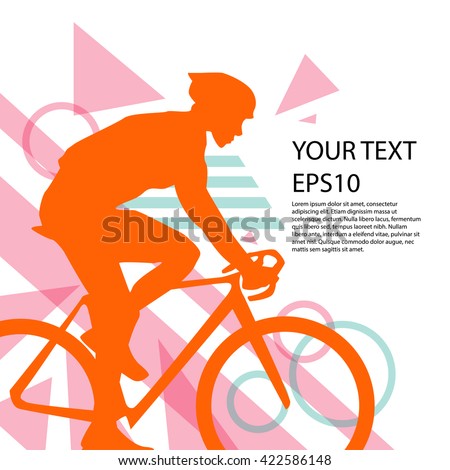 Sport cyclist silhouette vector modern design
