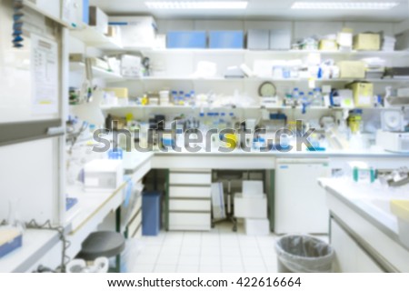 Laboratory interior out of focus, template for a poster, webpage, leaflet or powerpoint presentation. This is blurred image, there is no focal point here.