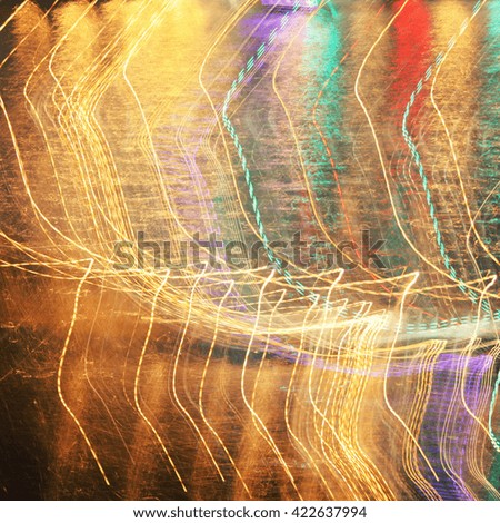 Abstract colorful background. Long-exposure photography. Light Painting. Freezelight photo. Vintage effect image.