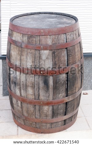 Old Oak Barrel For Wine Bevetage