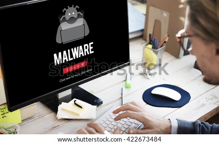 Scam Virus Spyware Malware Antivirus Concept Royalty-Free Stock Photo #422673484