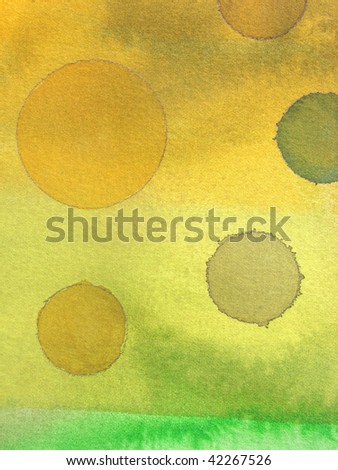      yellow    abstract watercolor background circles