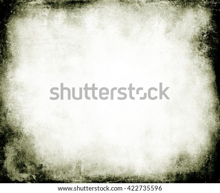 White background with grunge frame and Faded Central Area For Your Text Or Picture