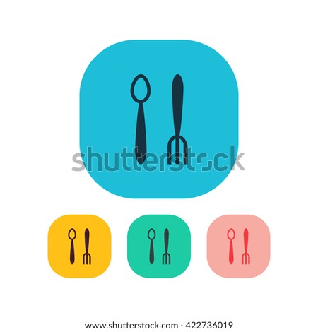 Vector illustration of spoon and fork icon