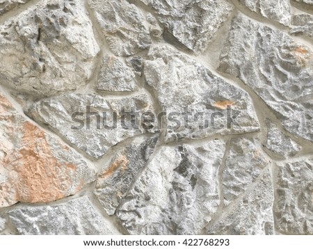 Decorative stone on a wall texture.