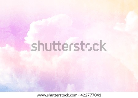Pastel cloud and sky with filled gradient and texture, unfocused