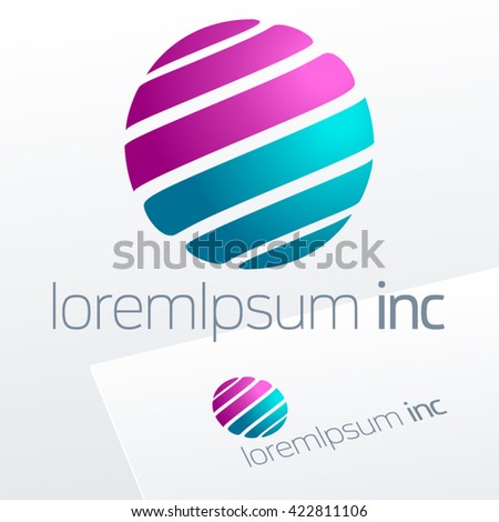 Vector colorful sign. Logo for Business, Technology, Corporation.