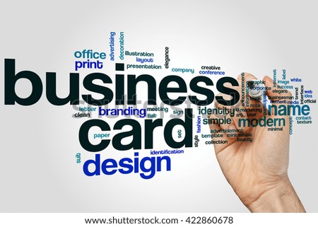 Business card word cloud concept