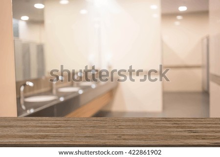 Blur Bathroom Interior of Background, product display template.