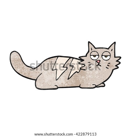 freehand drawn texture cartoon cat