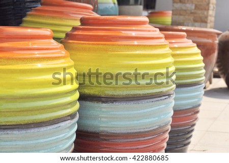 jar in many colourful