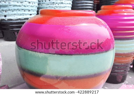 jar in many colorful
