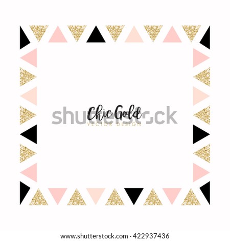 Modern Chic Gold Background Vector Design