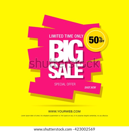 bright vector sale banner Royalty-Free Stock Photo #423002569