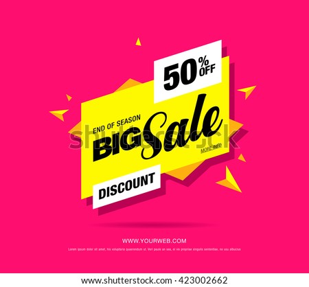 bright vector sale banner Royalty-Free Stock Photo #423002662
