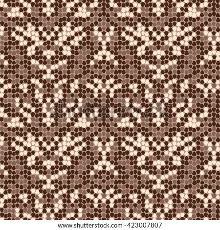 Snake Scales. Texture Of Desert Town Camouflage.
Seamless pattern. 