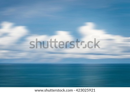 Abstract ocean seascape blurred panning motion