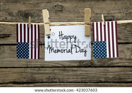 Happy Memorial Day greeting card or background.