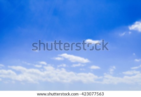 Blurred sky clouds backgrounds. Blurred horizon. Blurry landscape as background. Beautiful sky.