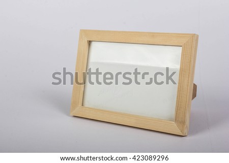 blank  pine wood photo frame