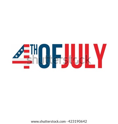 Happy USA Independence Day 4 th July. Greeting card and poster Design Royalty-Free Stock Photo #423190642