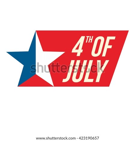 Happy USA Independence Day 4 th July. Greeting card and poster Design