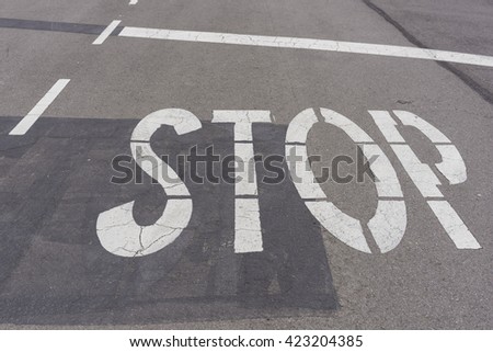 STOP sign.