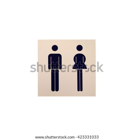 isolated toilet sign