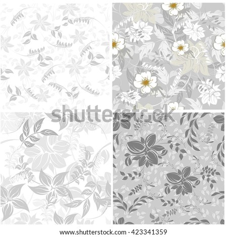 Flowers and floral  4 pattern illustration