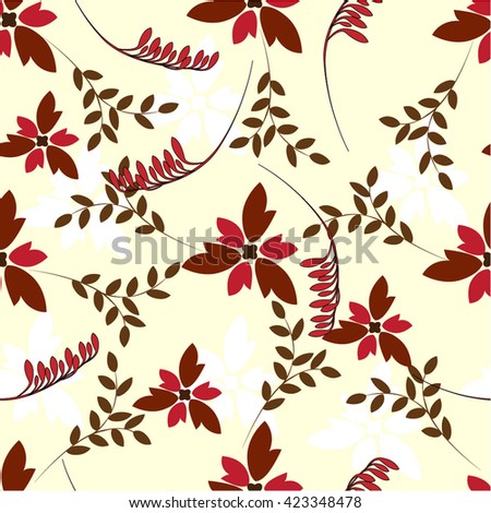 Flowers and floral pattern illustration